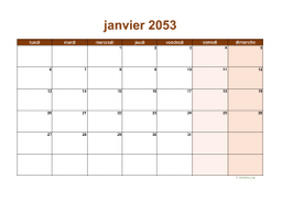 calendrier mensuel 2053 06