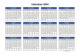 calendrier annuel 2054 04