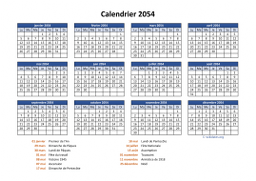 calendrier annuel 2054 05