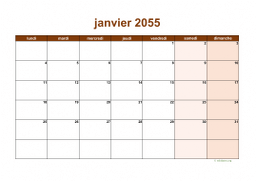 calendrier mensuel 2055 06