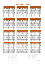 calendrier annuel 2056 07