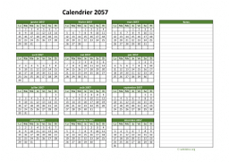 calendrier annuel 2057 01