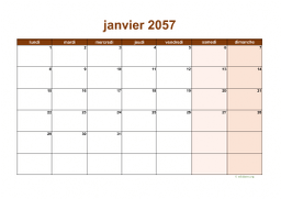 calendrier mensuel 2057 06