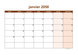 calendrier mensuel 2058 06