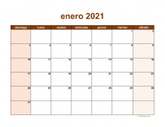 calendario enero 2021 06