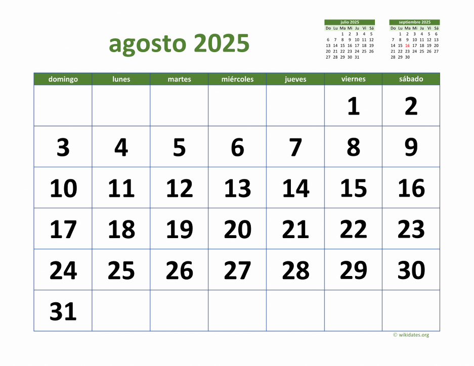 Calendario Del Mes De Agosto 2025 Carol Aundrea