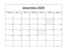 calendario diciembre 2025 05