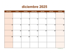 calendario diciembre 2025 06