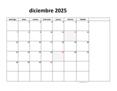 calendario diciembre 2025 08