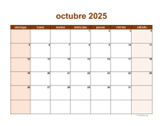 calendario octubre 2025 06