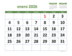 calendario enero 2026 03