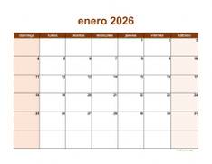 calendario enero 2026 06