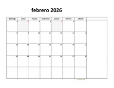 calendario febrero 2026 08