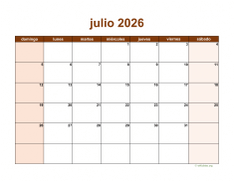 calendario julio 2026 06