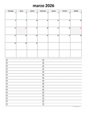 calendario marzo 2026 07