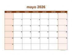 calendario mayo 2026 06