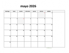 calendario mayo 2026 08