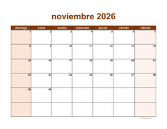 calendario noviembre 2026 06