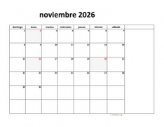 calendario noviembre 2026 08