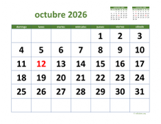 calendario octubre 2026 03