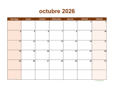 calendario octubre 2026 06