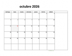 calendario octubre 2026 08