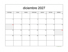 calendario diciembre 2027 05