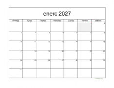 calendario enero 2027 05