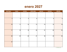 calendario enero 2027 06