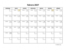 calendario febrero 2027 01