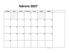 calendario febrero 2027 08