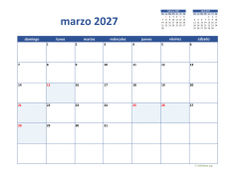 calendario marzo 2027 02