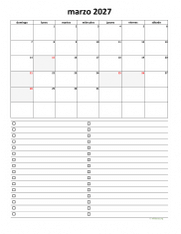 calendario marzo 2027 07