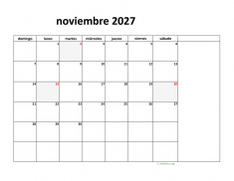 calendario noviembre 2027 08