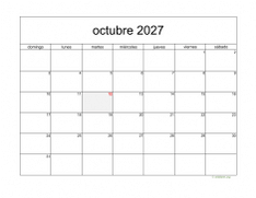 calendario octubre 2027 05