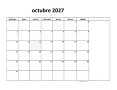 calendario octubre 2027 08