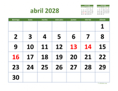 calendario abril 2028 03