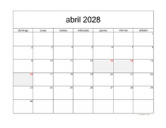 calendario abril 2028 05