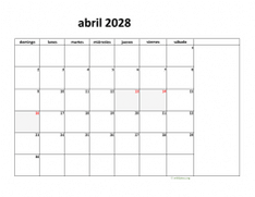 calendario abril 2028 08