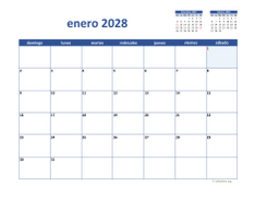 calendario enero 2028 02