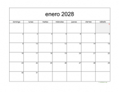 calendario enero 2028 05