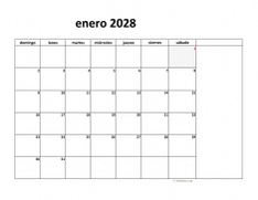 calendario enero 2028 08