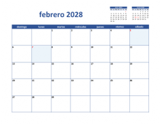 calendario febrero 2028 02