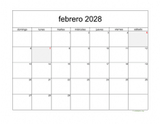 calendario febrero 2028 05