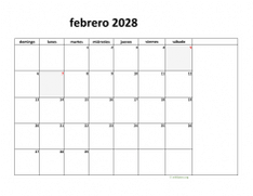 calendario febrero 2028 08