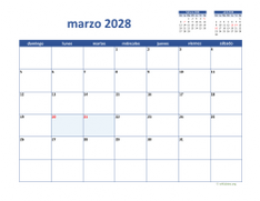 calendario marzo 2028 02