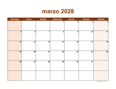 calendario marzo 2028 06