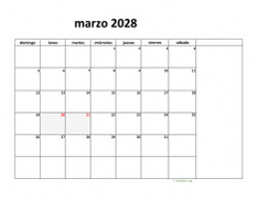 calendario marzo 2028 08