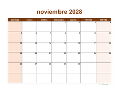 calendario noviembre 2028 06