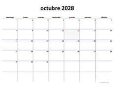 calendario octubre 2028 04